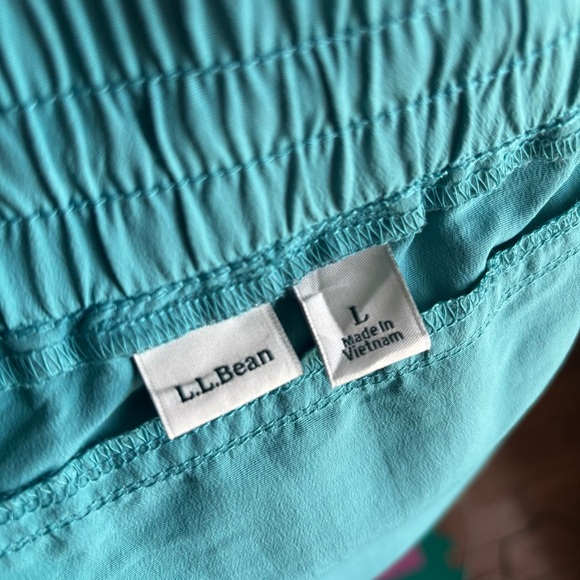 L.L. Bean Nylon Quick Dry Mini Skirt Green Teal Gorpcore Hiking Size Large - Picture 4 of 7